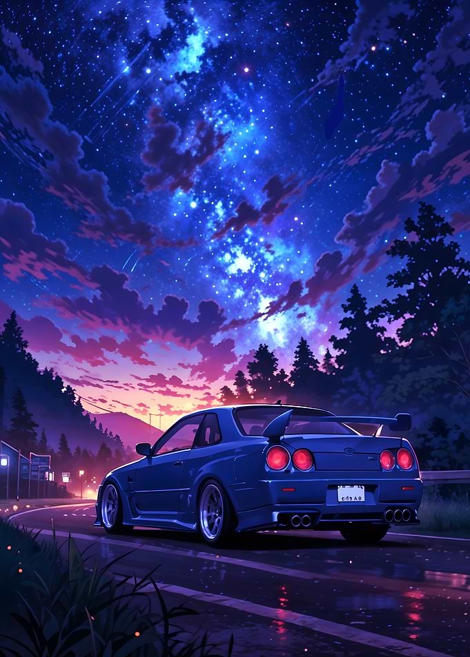 Gtr r34 milky way blue