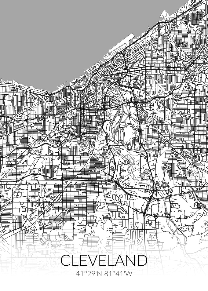 Cleveland White Map