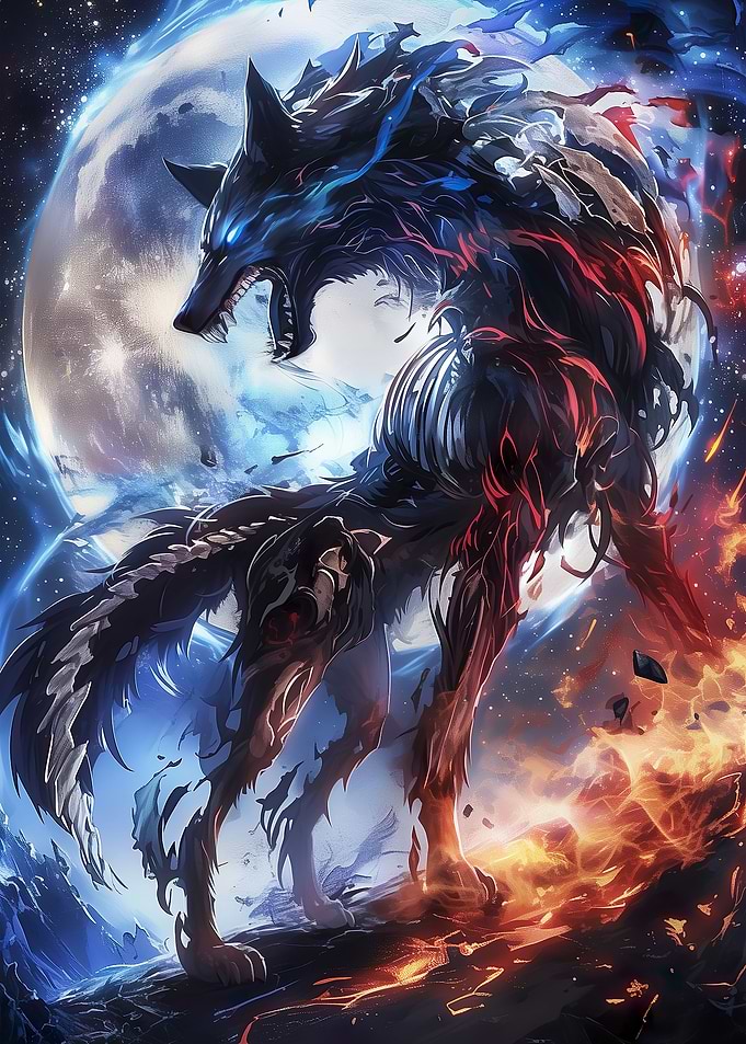 Moonlight Anime Wolf