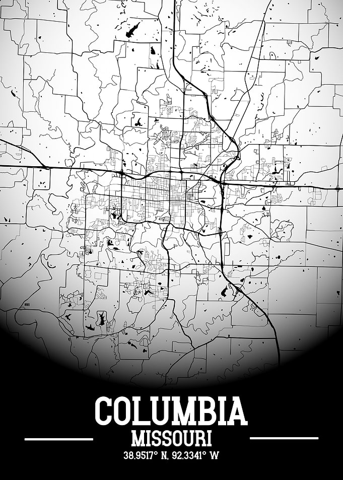 Columbia City Map White