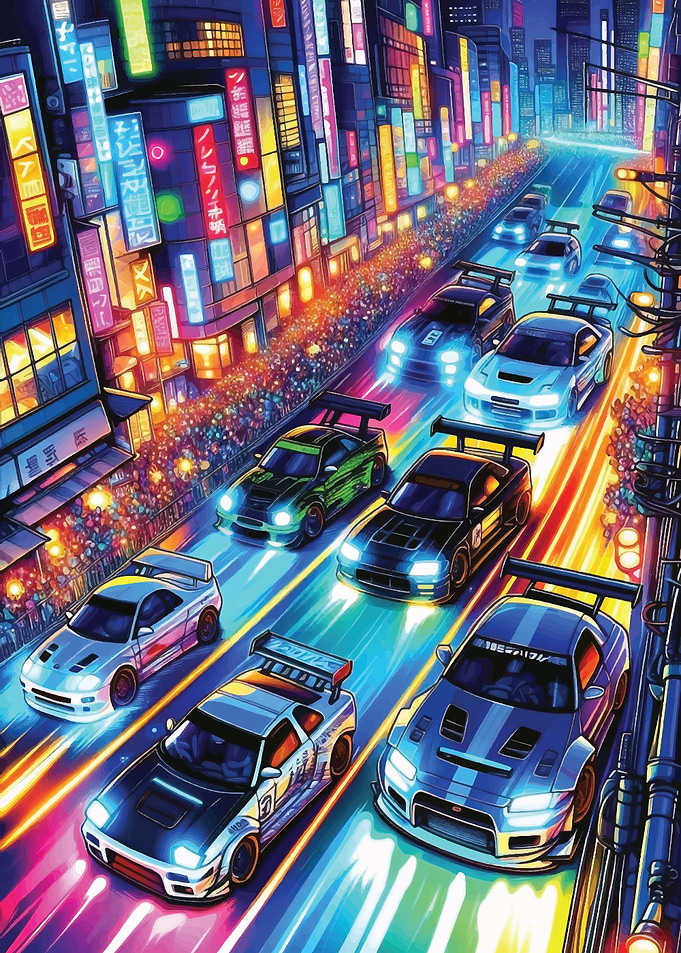 AESTHETIC CAR POSTER ART