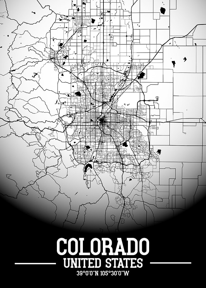 Colorado City Map White