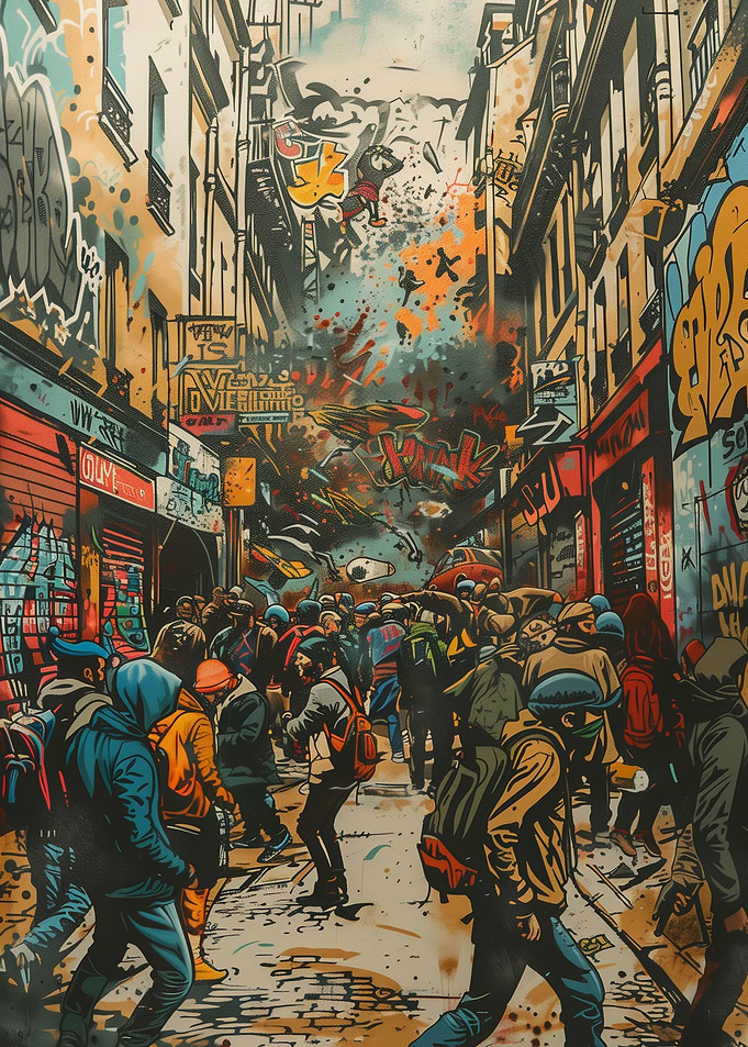 Paris France Graffiti