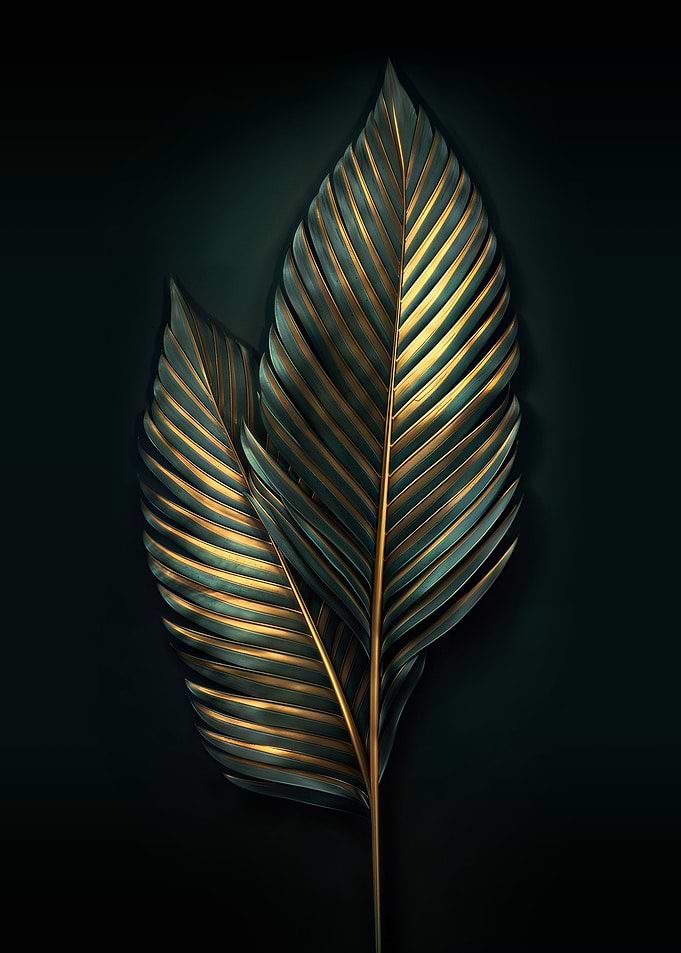 Aesthetic Gold Monstera
