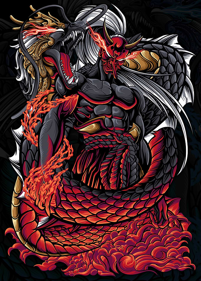 oni samurai dragon