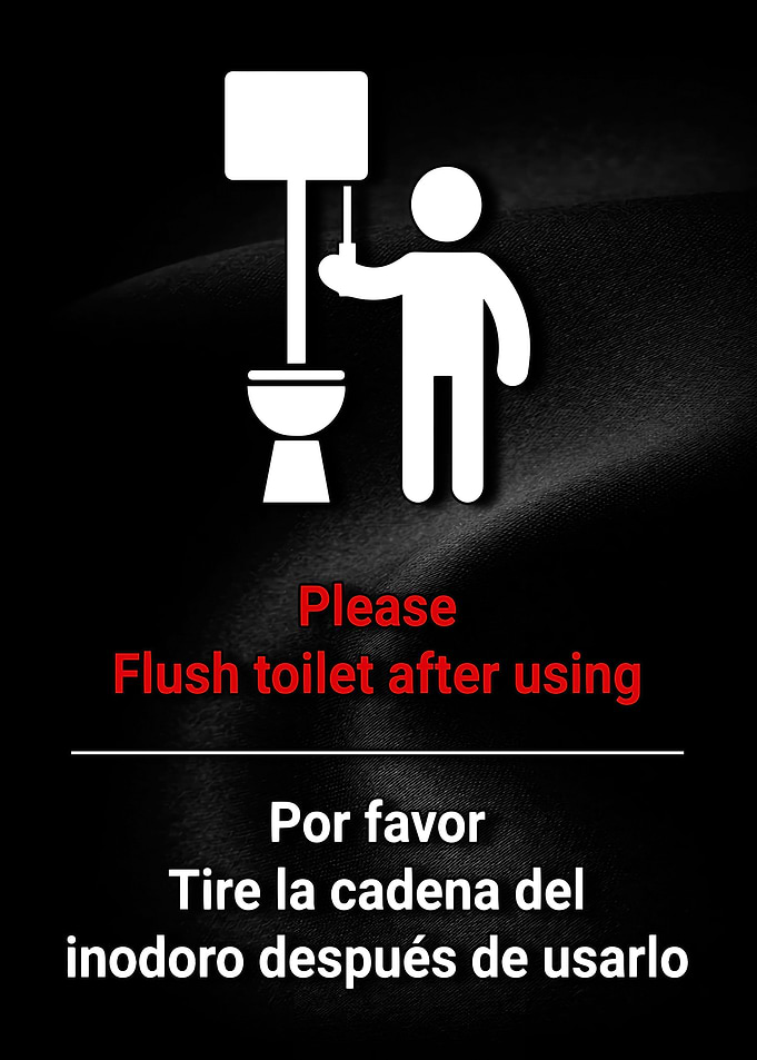 Flush Toilet After Using