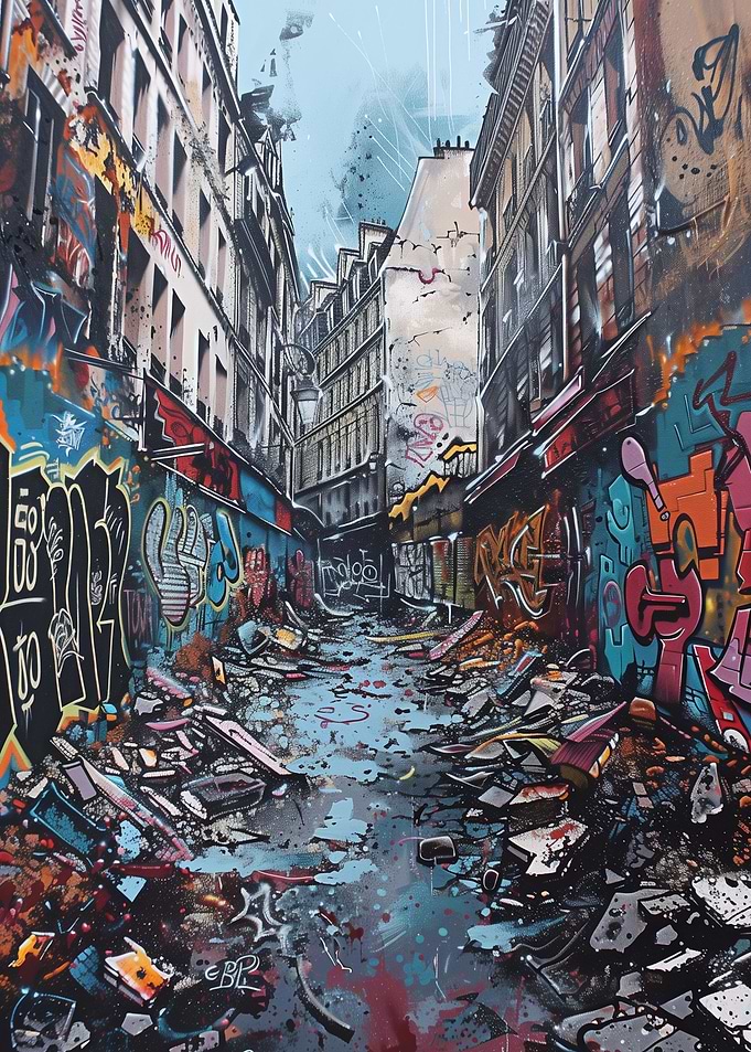 Paris France Graffiti