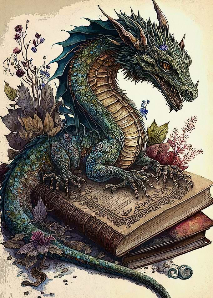 dragons watercolor books