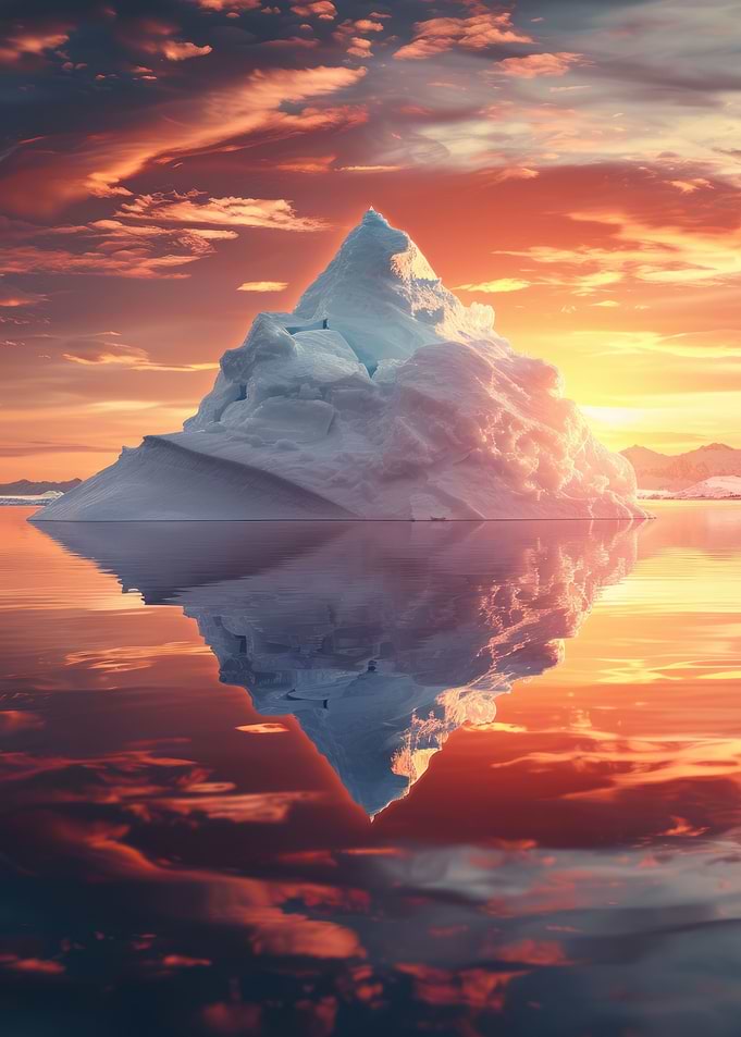 Majestic Iceberg Sunset