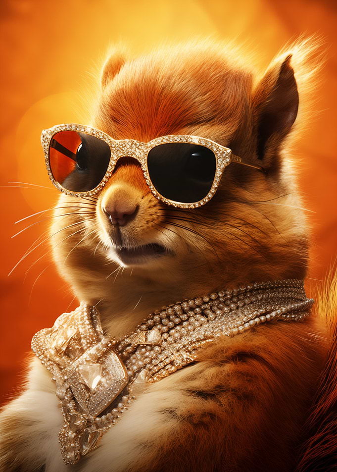 Rich Hamster with glasses