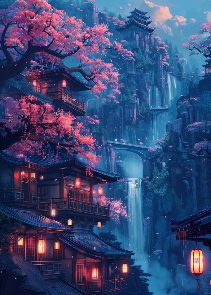 Japanese Waterfall