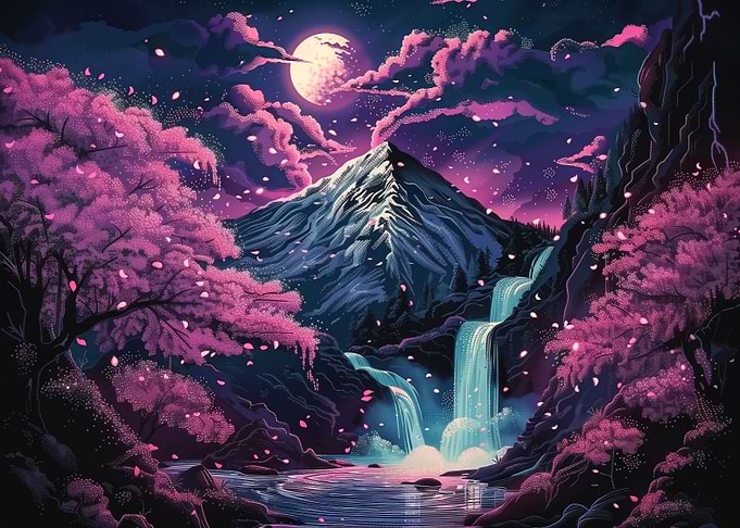 Aesthetic Neon Landscape