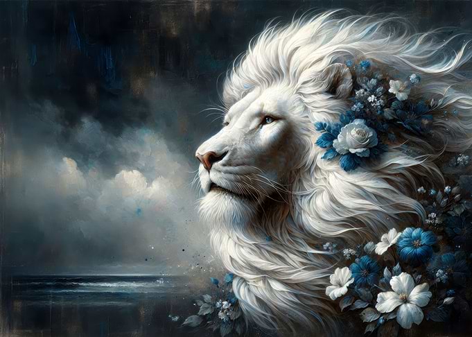 Dreamy Lion Seascape