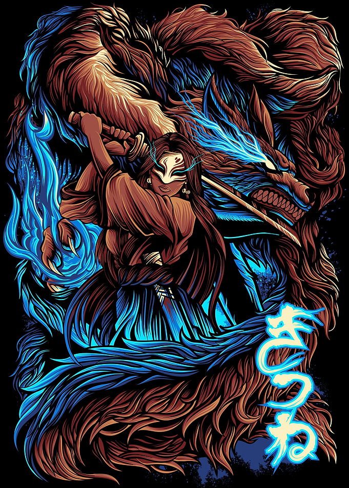 Kyubi samurai girl