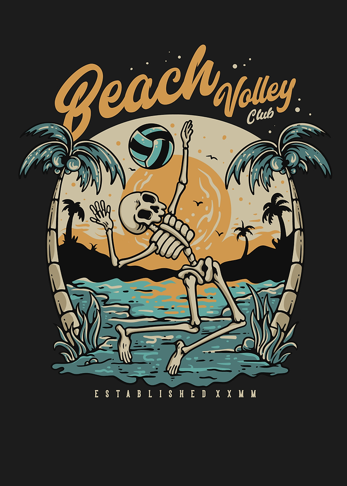 Retro Beach Volleyball