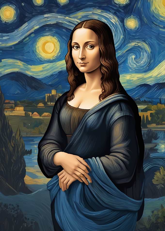 Mona Lisa x Starry Night