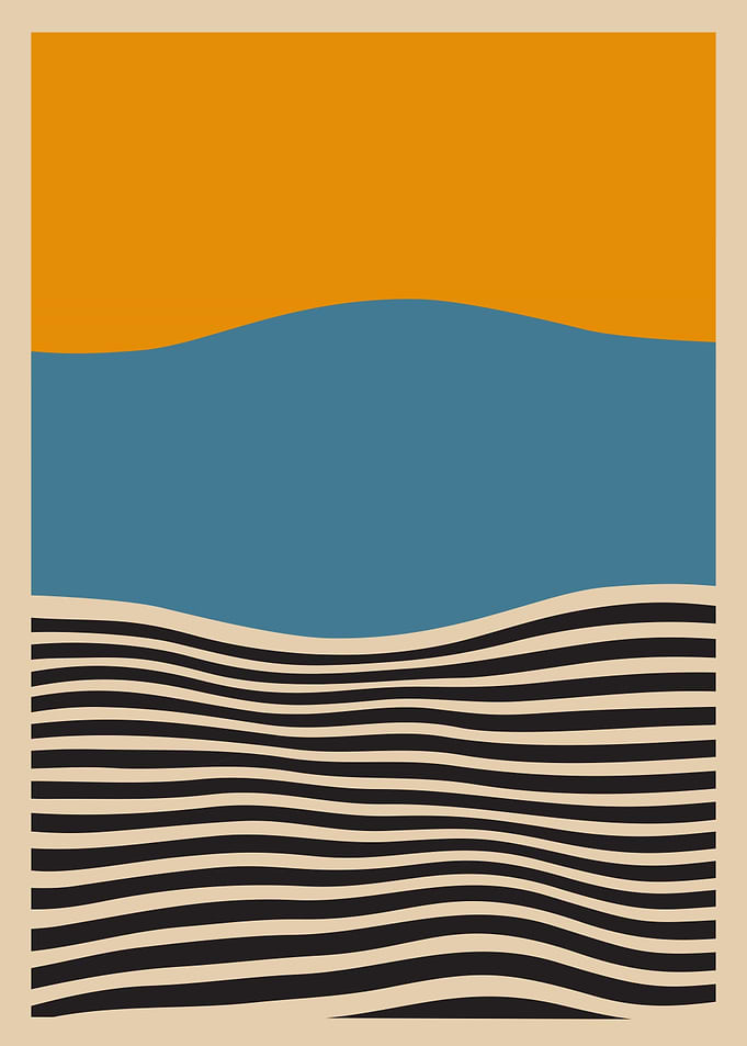 Mid Century Modern Blue