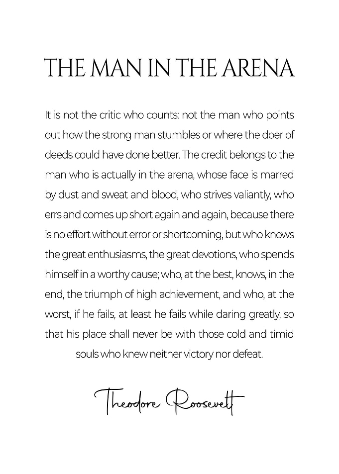 The Man In The Arena