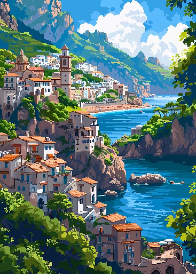 Mediterranean Pixel Art