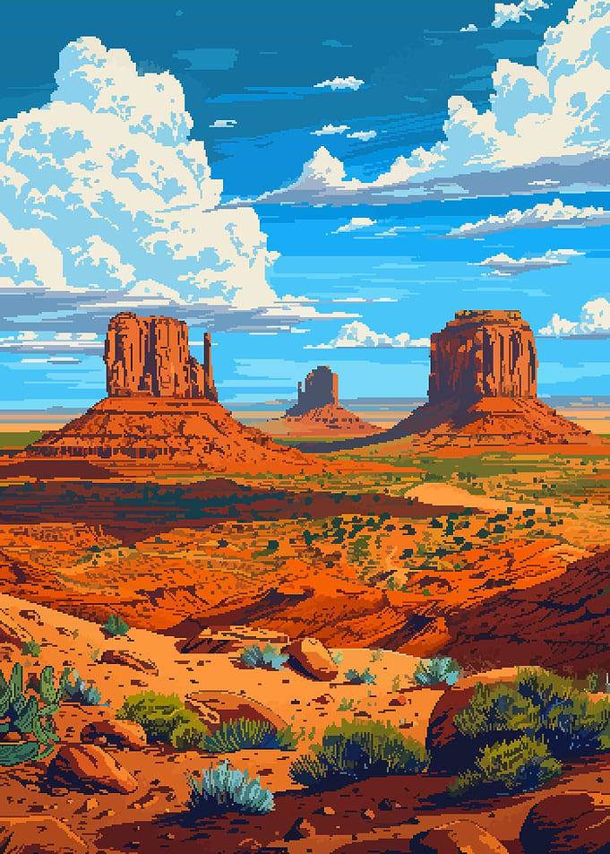 Utah Nature Pixel Art