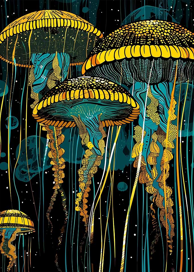 Jellyfish Abstract