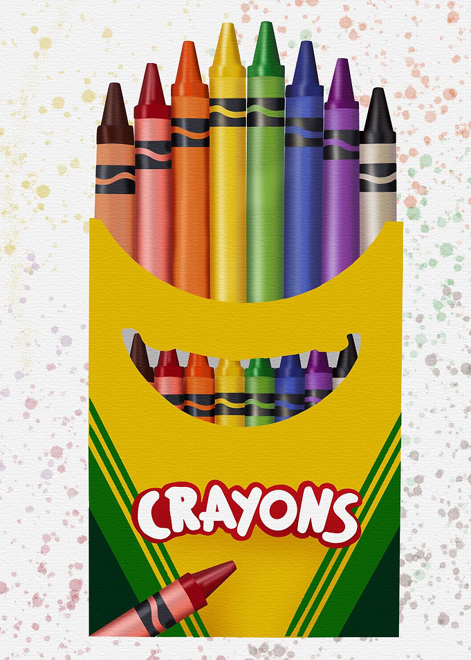 Crayon Watercolor Art