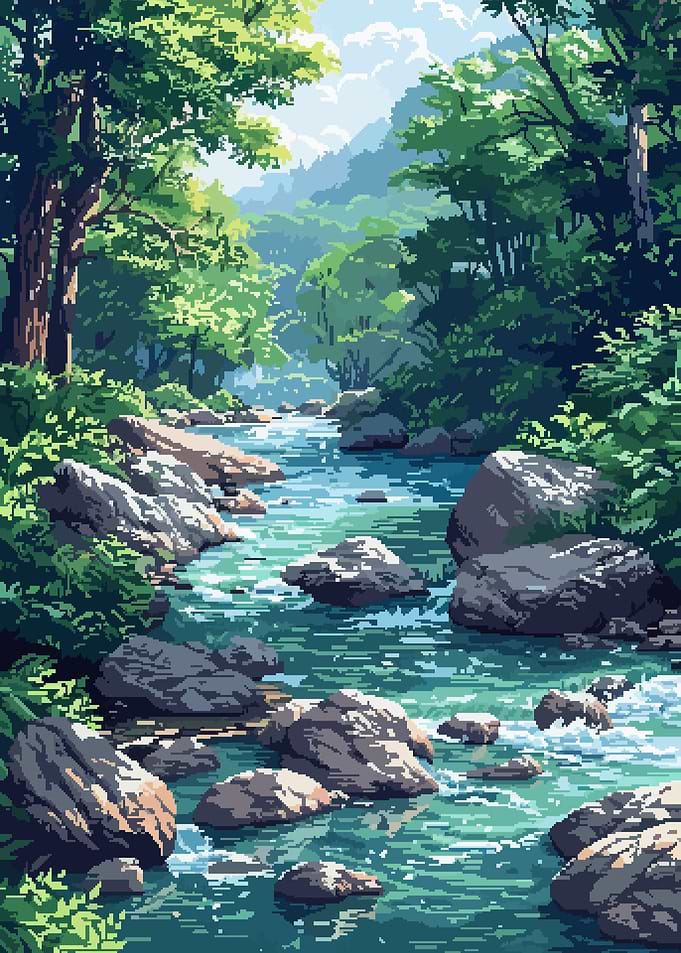Forest Nature Pixel Art