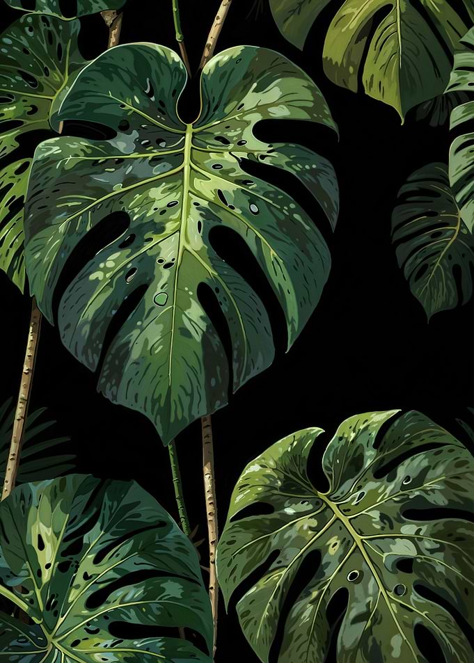 Minimalist Monstera Leaves