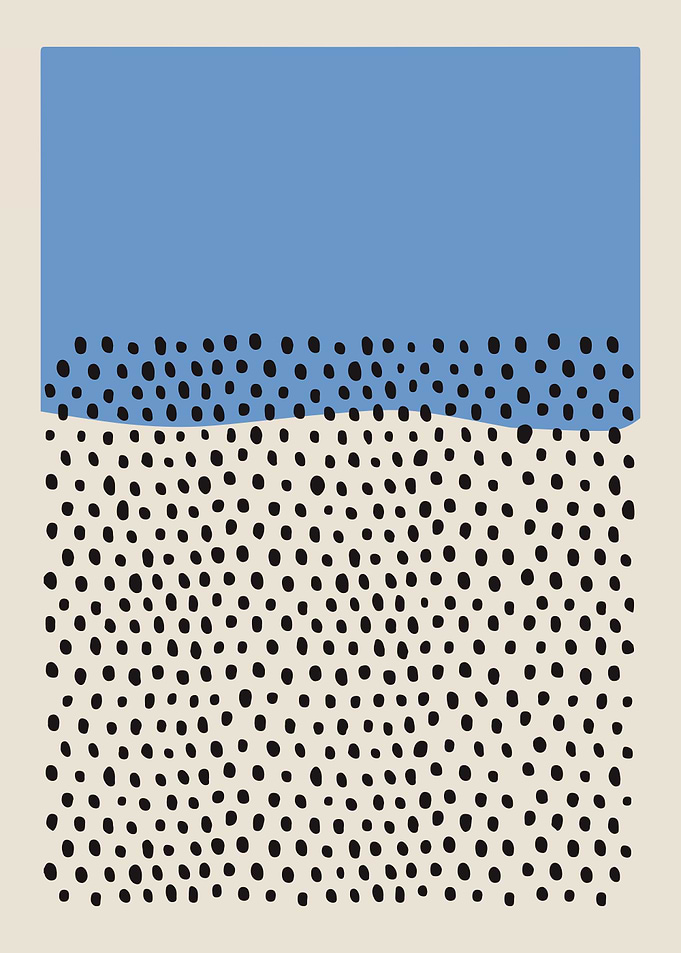 Blue Modern Aesthetic Art