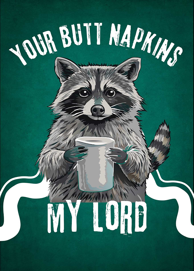 Funny Raccoon Trash Cat