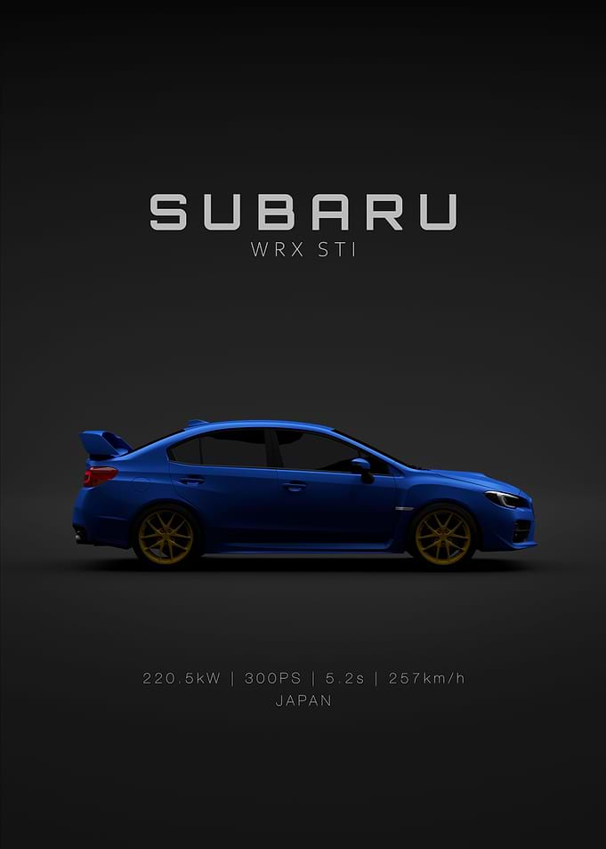 Subaru WRX STI blue specs