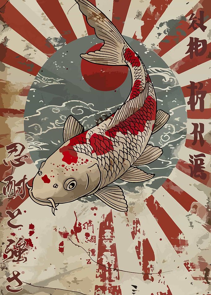 Japanese Rising Sun Koi