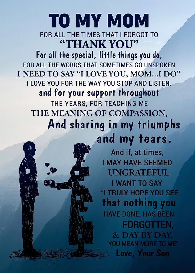 To My Mom Gift For Mom