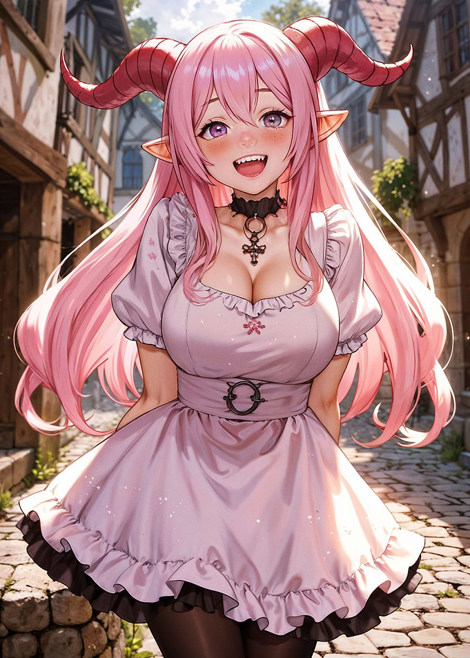 A Smiling Demon Girl