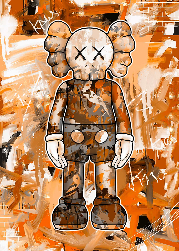 orange kaws