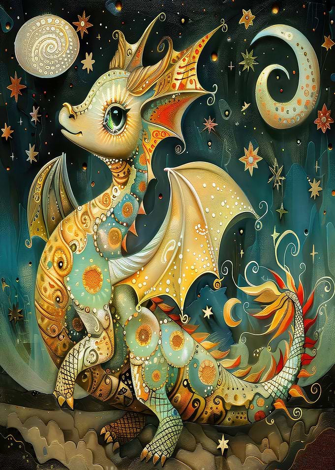 Friendly Dragon whimsical