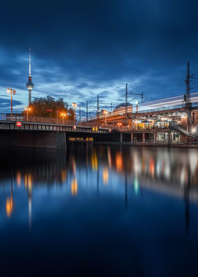 Jannowitz Bridge Blue Hour