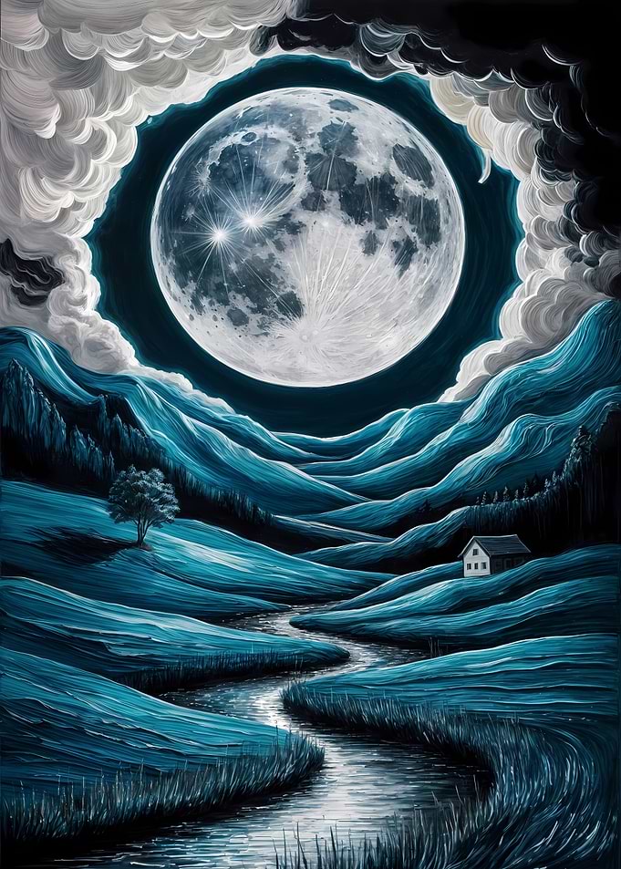 nature landscape full moon