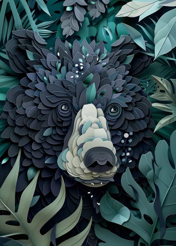 Floral Bear Paper Craft