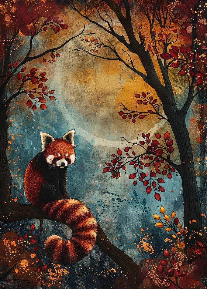 Red Autumn Panda