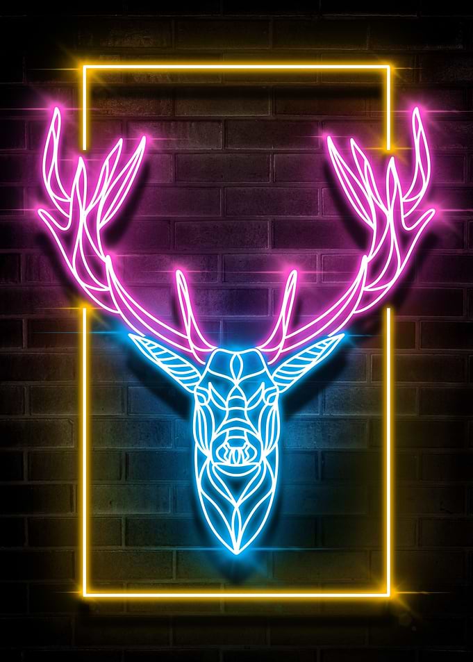 DEER NEON SIGN ART