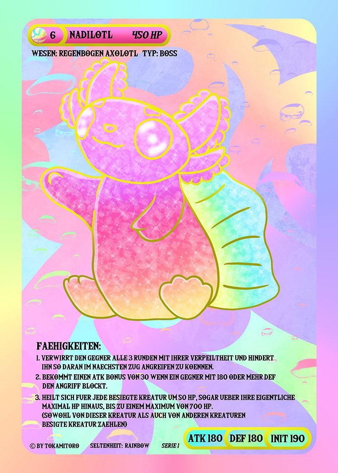 Rainbow Axolotl Nadilotl