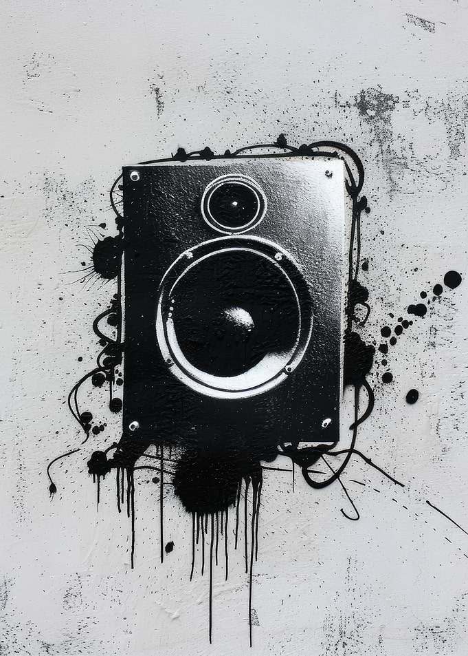 Grunge Speaker Street Art