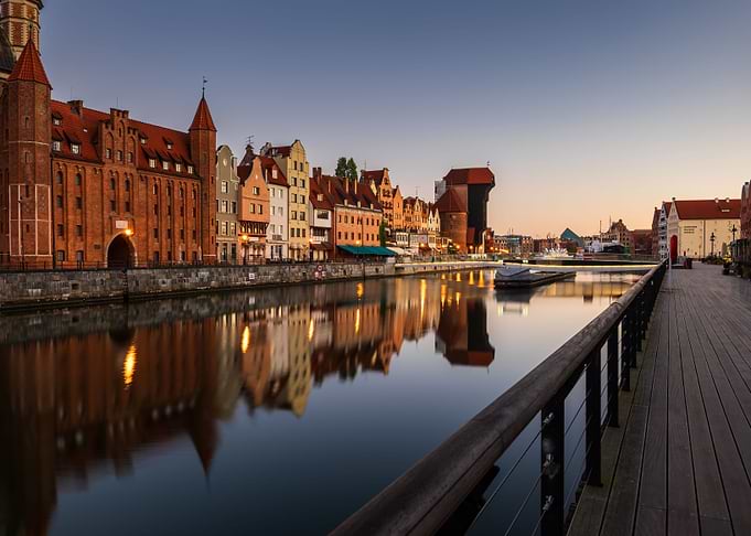 Gdansk Skyline River View