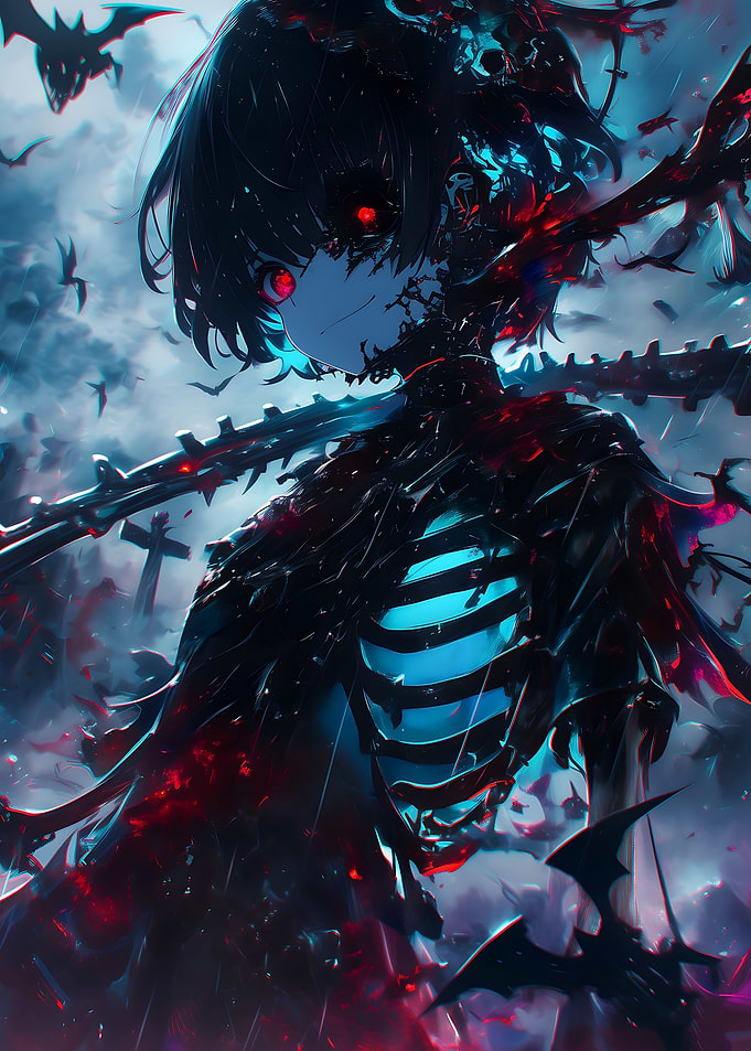 Gothic Skeleton Batgirl
