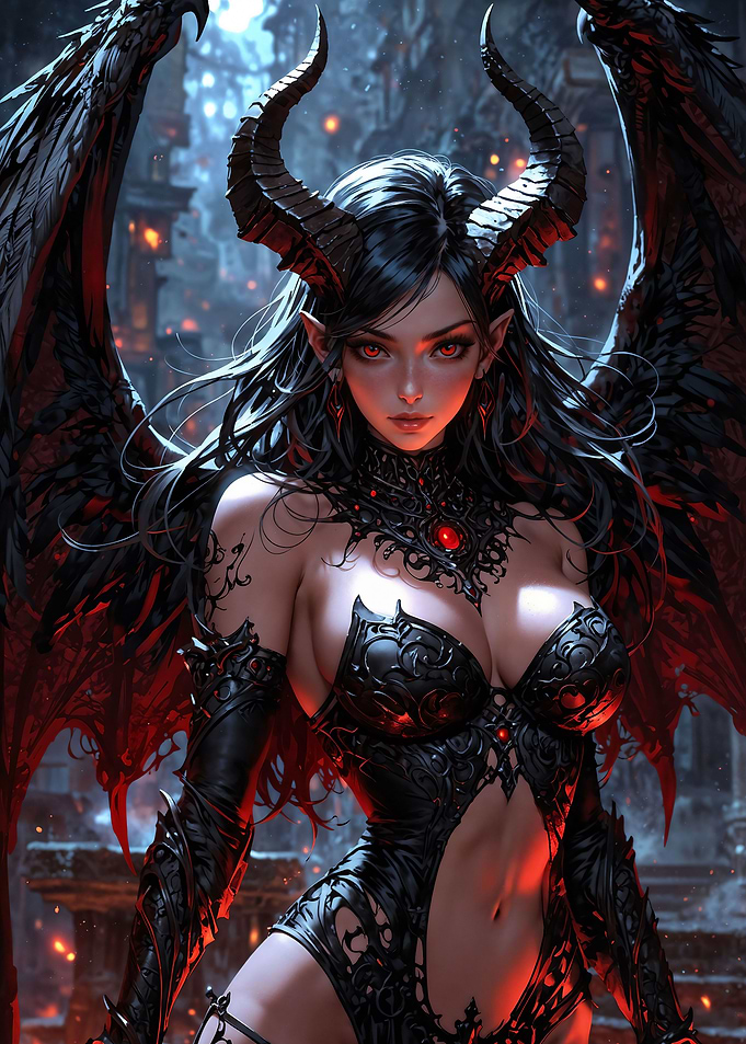 Dark Demon anime girl