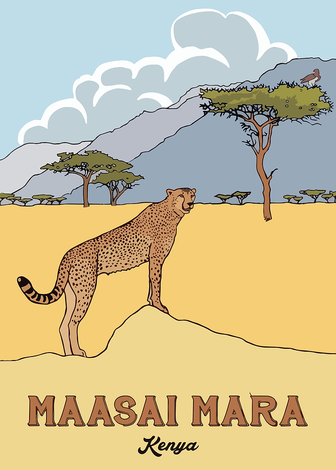 Leopard trekking in Kenya