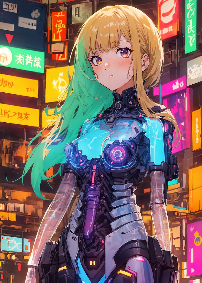 Anime Cybernetic Girl