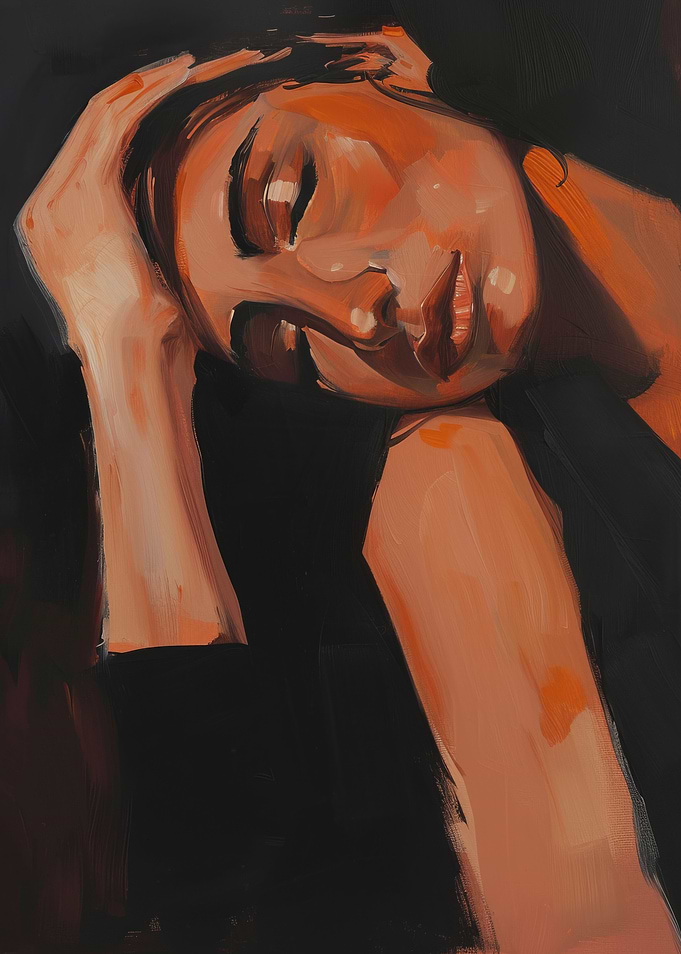 Abstract Sad Girl