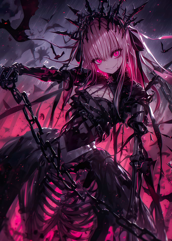 Gothic Pink Anime Girl